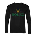 Men's Rolex Polyester Long Sleeve T-Shirt - Black