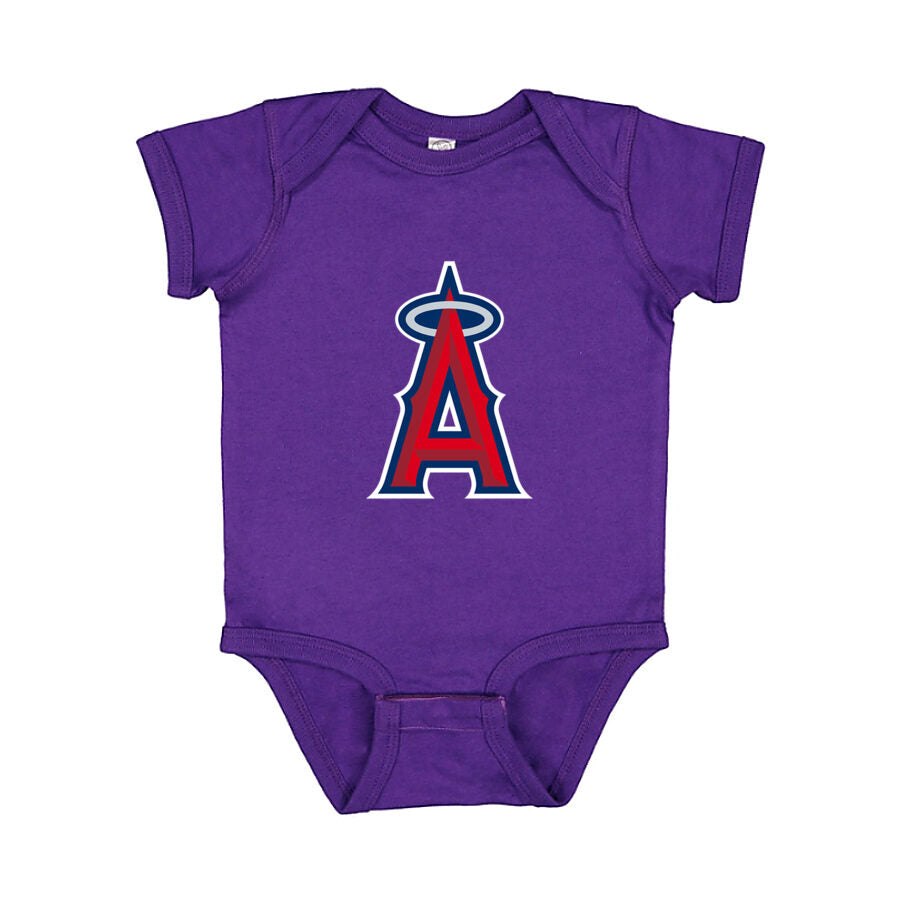 Los Angeles Angels Baby Romper Onesie - Purple