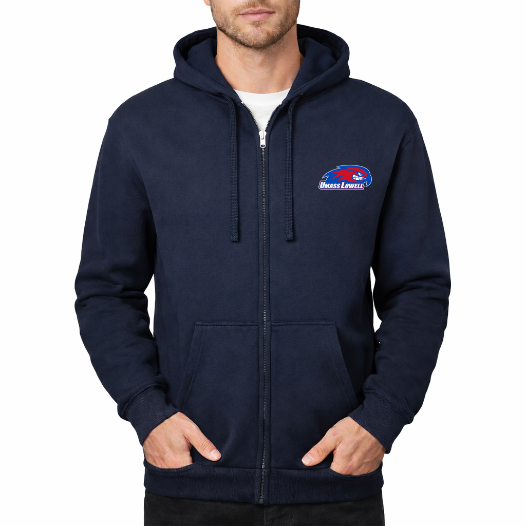 Men's UMass Lowell River Hawks Zipper Hoodie - Navy