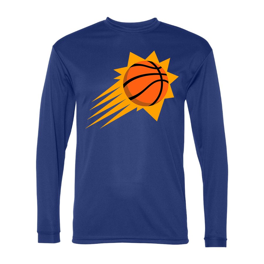 Men's Phoenix Suns Polyester Long Sleeve T-Shirt - Royal Blue