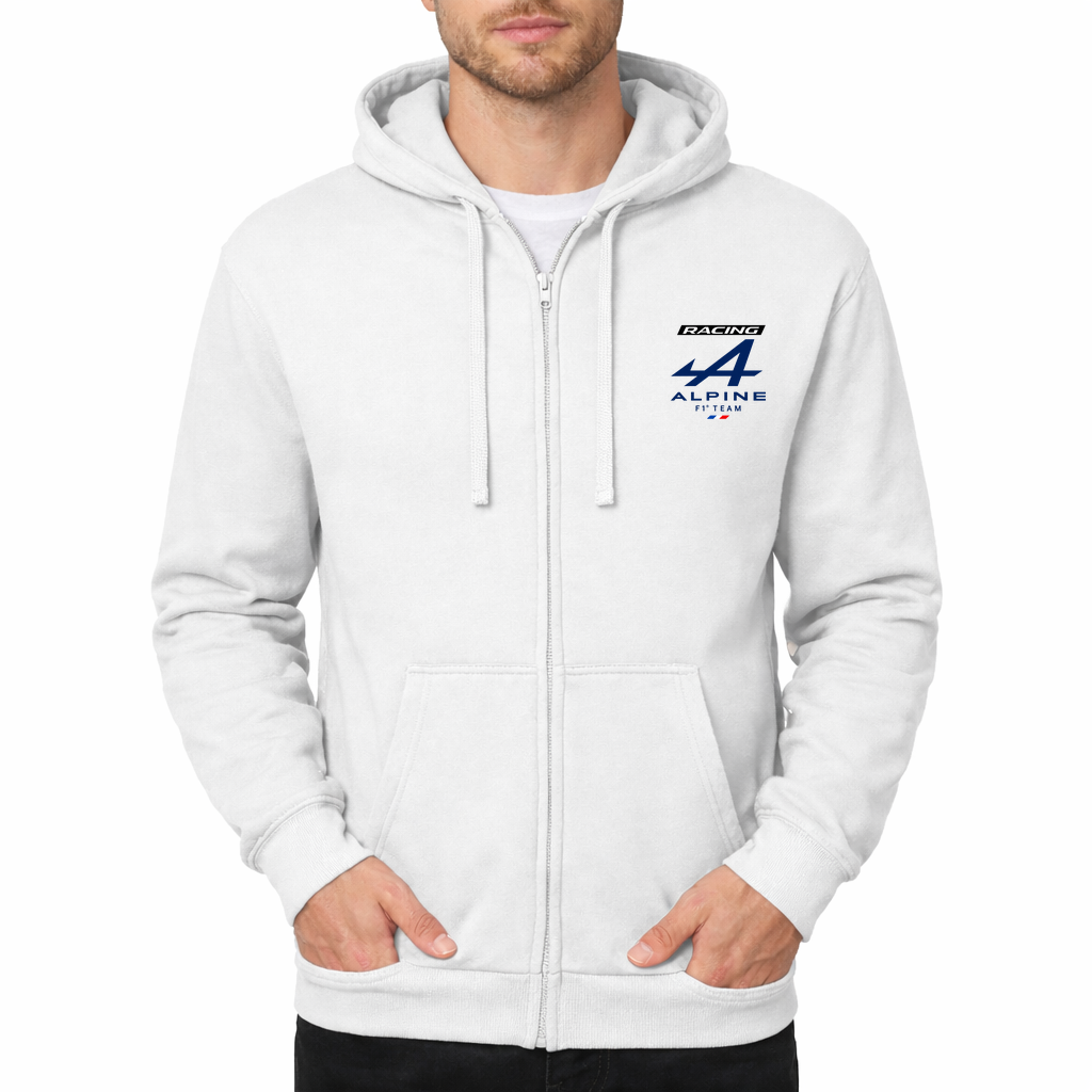 Men's Alpine F1 Team Zipper Hoodie - White