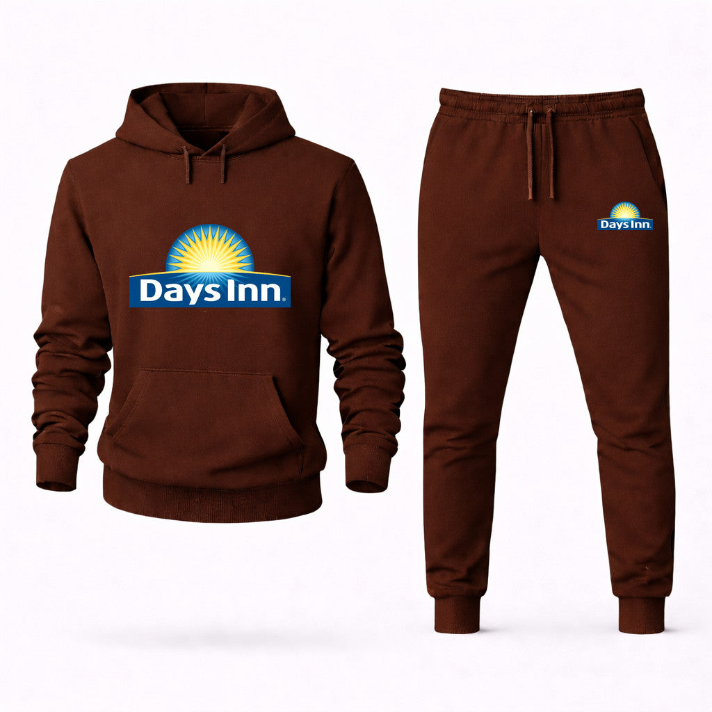 Days Inn Hoodie and Joggers Set - Brown