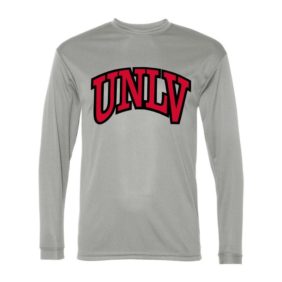 Men's UNLV Rebels Polyester Long Sleeve T-Shirt - Silver