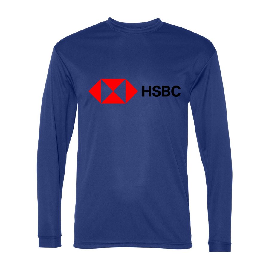 Men's HSBC Polyester Long Sleeve T-Shirt - Royal Blue