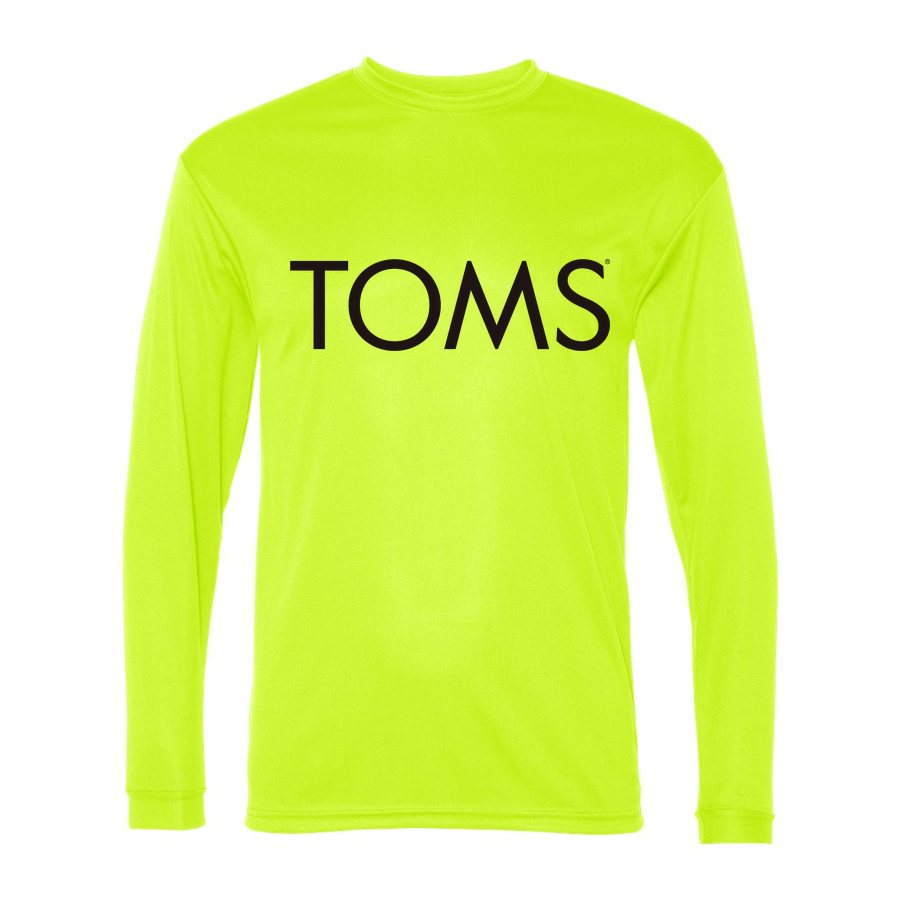 Men's Toms Polyester Long Sleeve T-Shirt - Safety Yellow
