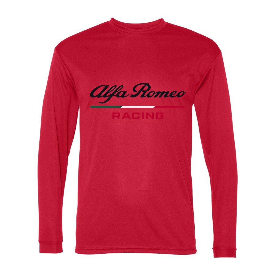 Men's Alfa Romeo Racing Polyester Long Sleeve T-Shirt - Red