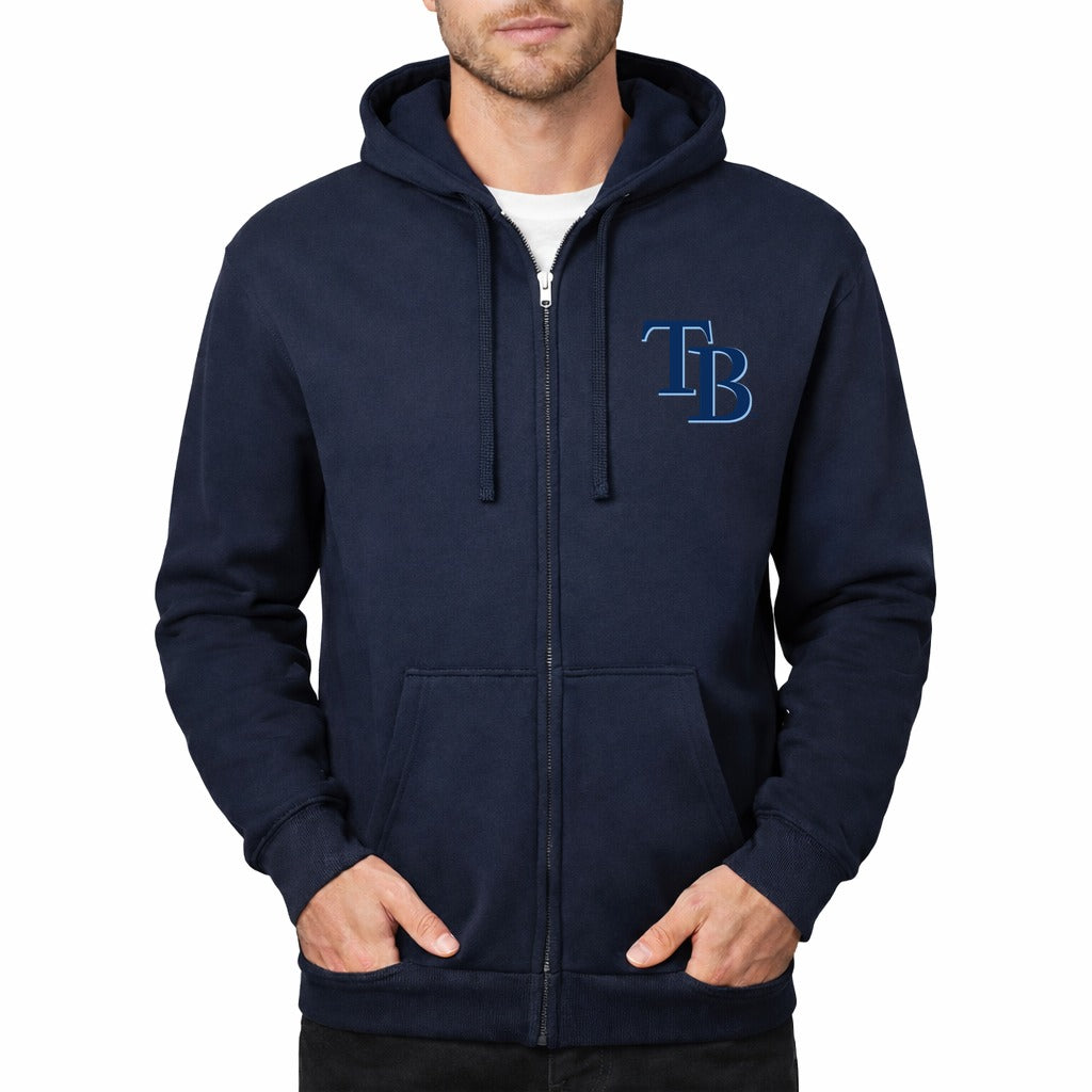 Men's Tampa Bay Rays Zipper Hoodie - Navy