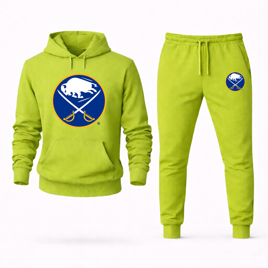 Buffalo Sabres Hoodie and Joggers Set - Lime Green