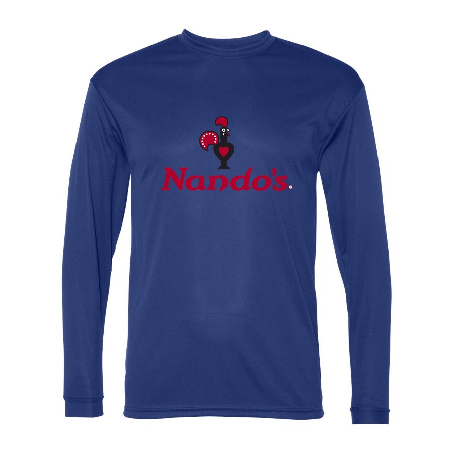 Men's Nando's Polyester Long Sleeve T-Shirt - Royal Blue