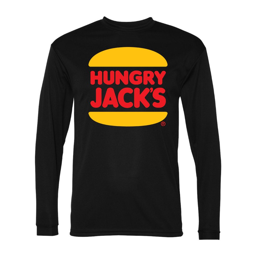 Men's Hungry Jacks Polyester Long Sleeve T-Shirt - Black