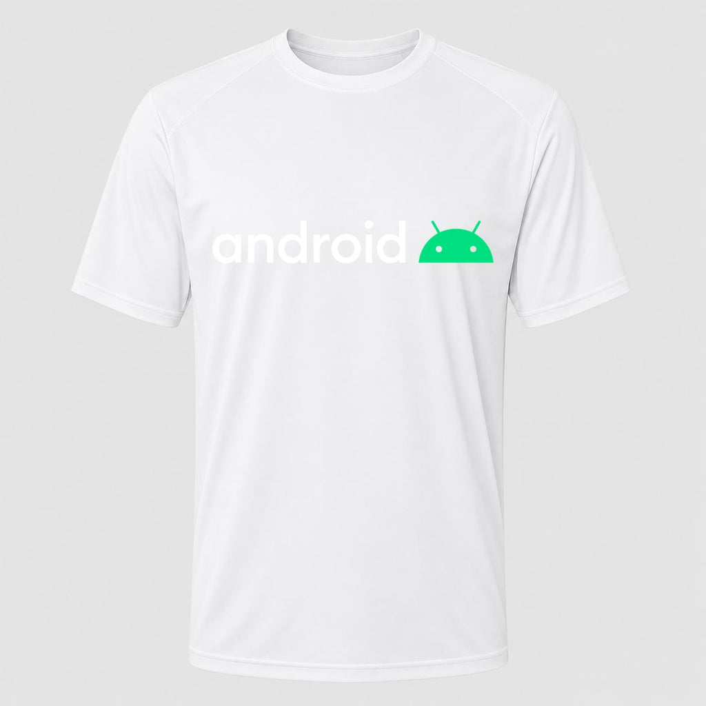 Men's Android White Performance T-Shirt - White