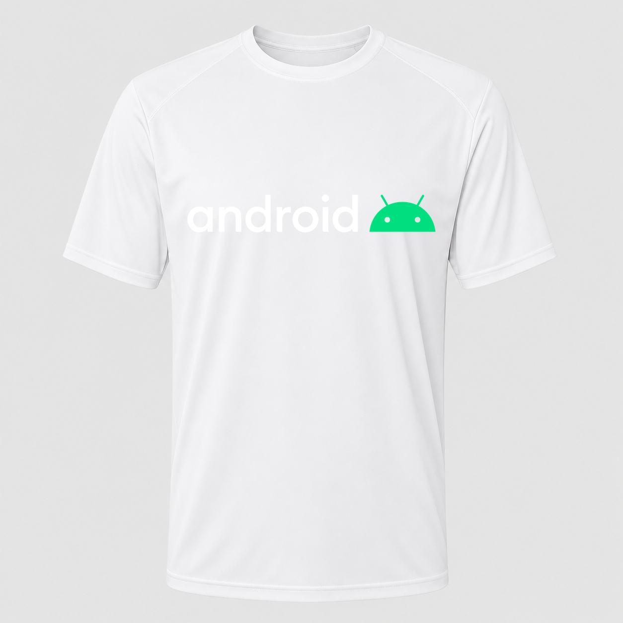 Men's Android White Performance T-Shirt - White
