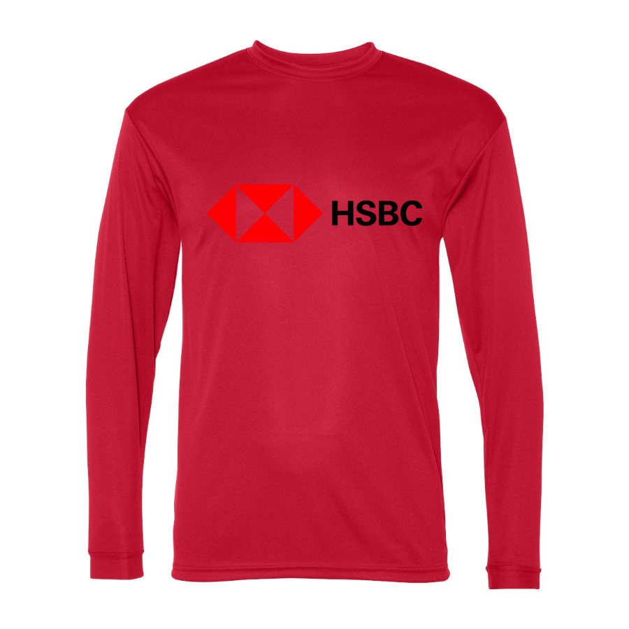 Men's HSBC Polyester Long Sleeve T-Shirt - Red