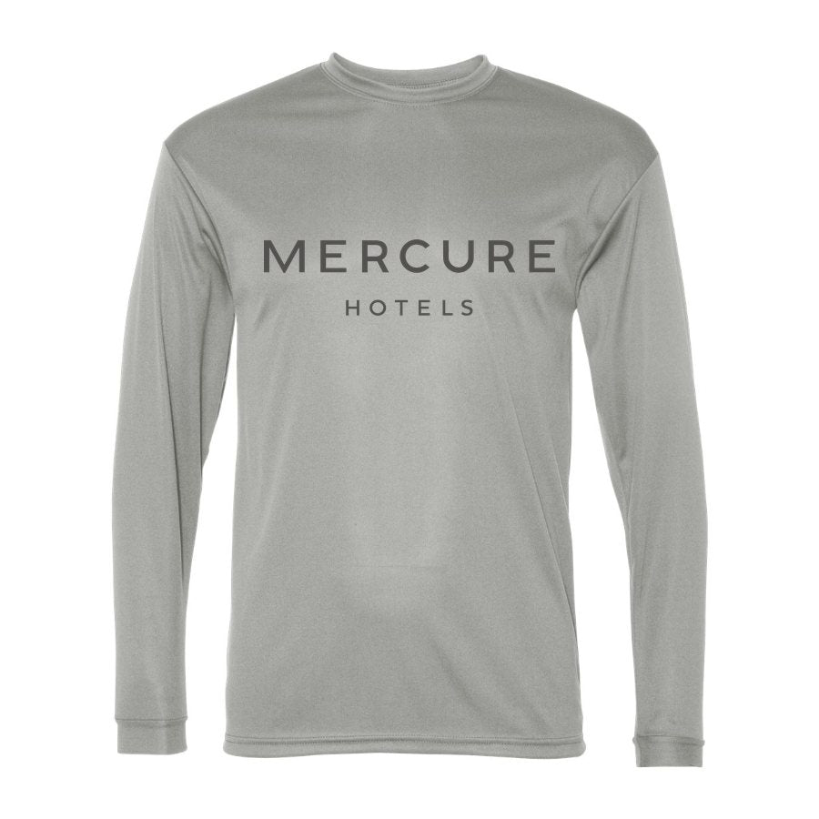 Men's Mercure Polyester Long Sleeve T-Shirt - Silver