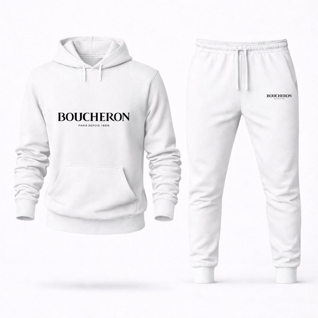 Boucheron Hoodie and Joggers Set - White