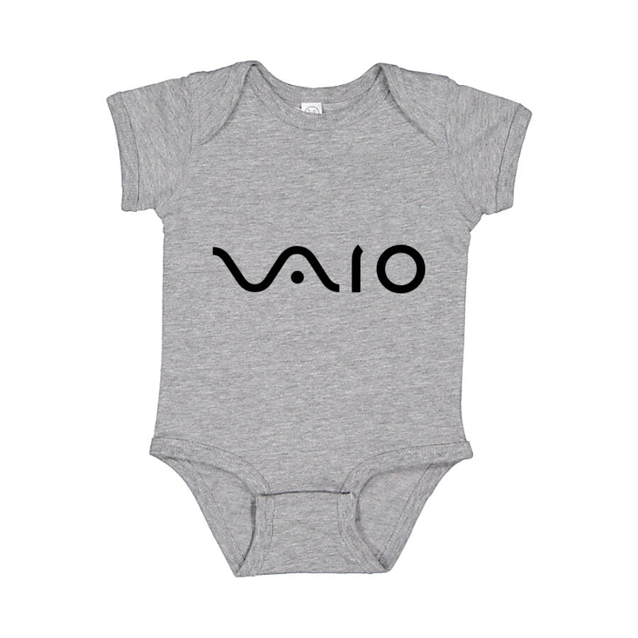 Sony VAIO Black Logo Baby Romper Onesie - Gray