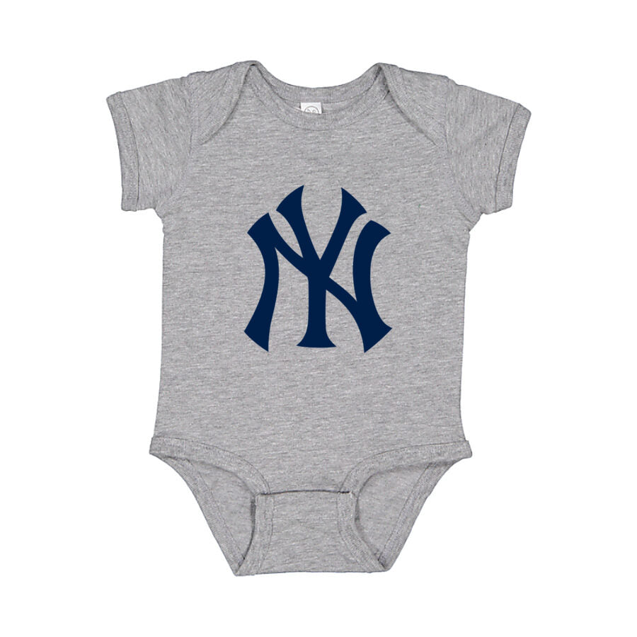 New York Yankees Baby Romper Onesie - Gray