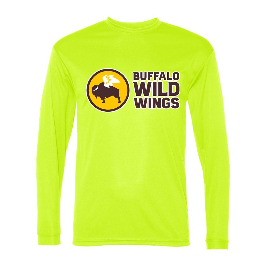 Men's Buffalo Wild Wings Polyester Long Sleeve T-Shirt - Safety Yellow