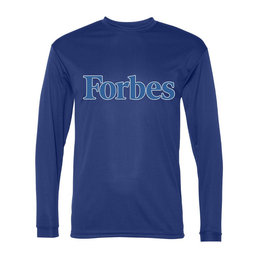 Men's Forbes Polyester Long Sleeve T-Shirt - Royal Blue