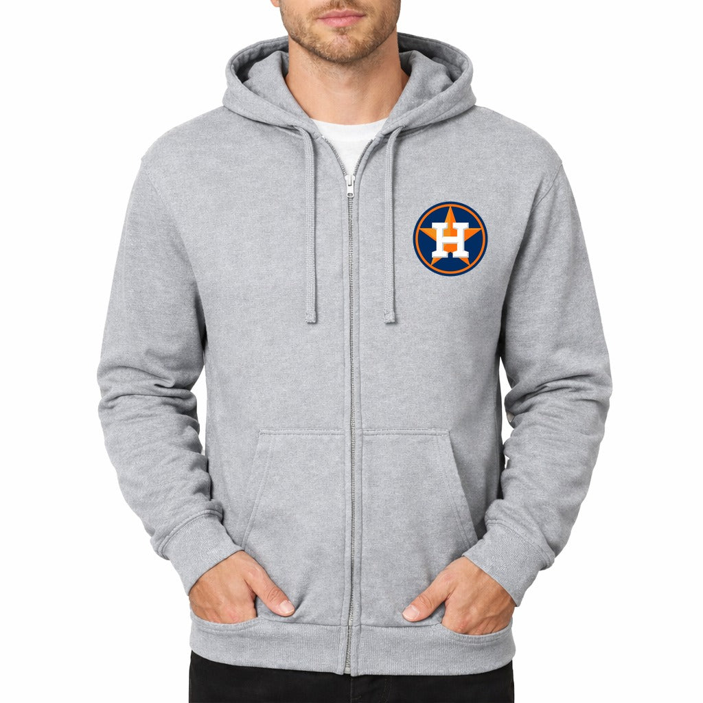Men's Houston Astros Zipper Hoodie - Gray