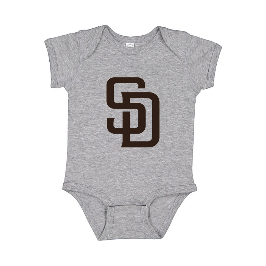 San Diego Padres Baby Romper Onesie - Gray