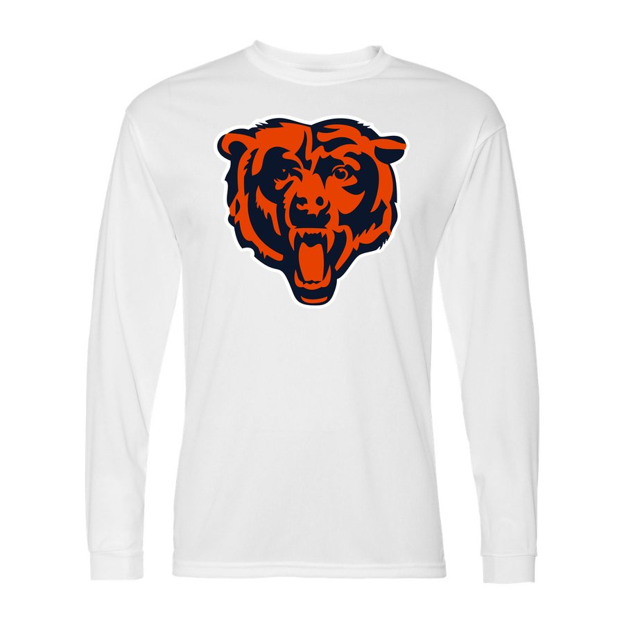 Men's Chicago Bears Polyester Long Sleeve T-Shirt - White