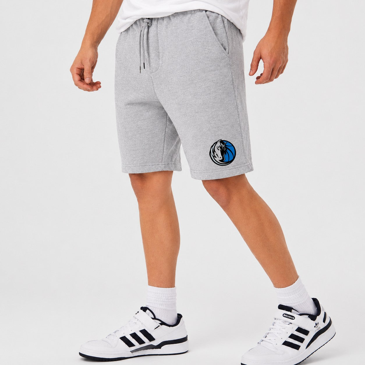 Men's Dallas Mavericks Cotton Shorts - Gray