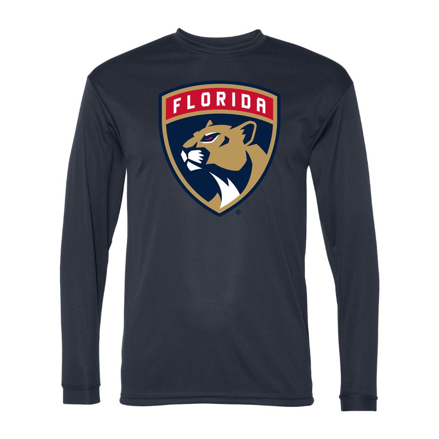 Men's Florida Panthers Polyester Long Sleeve T-Shirt - Navy