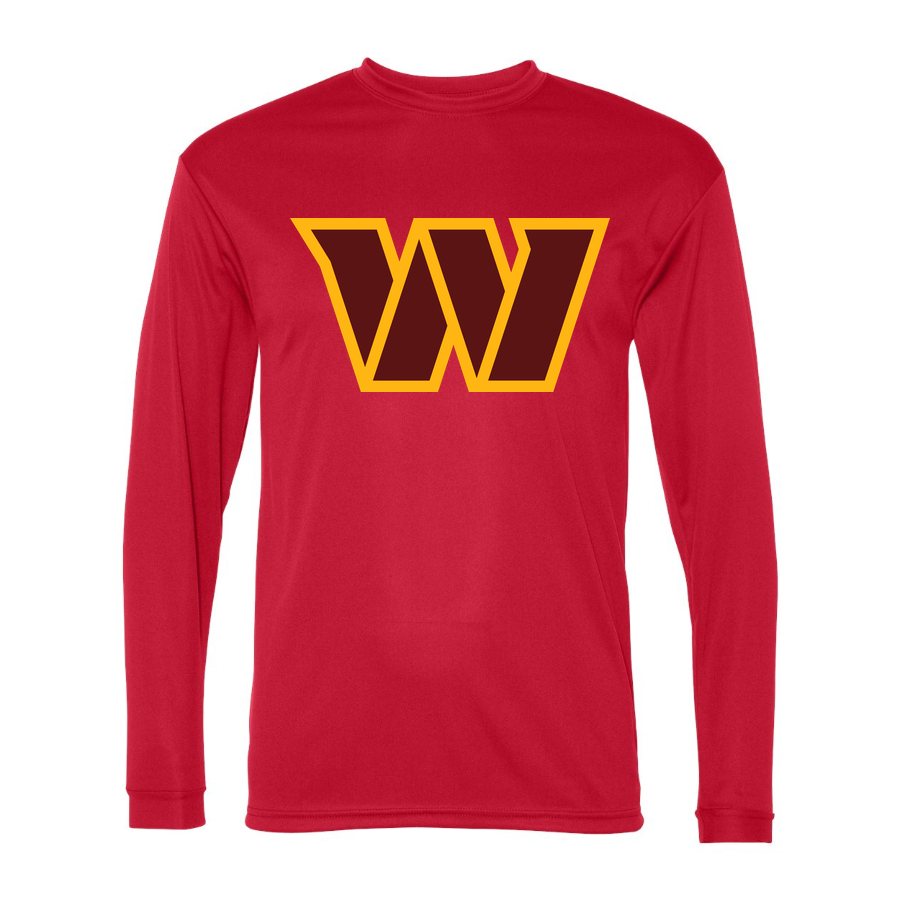 Men's Washington Commanders Polyester Long Sleeve T-Shirt - Red