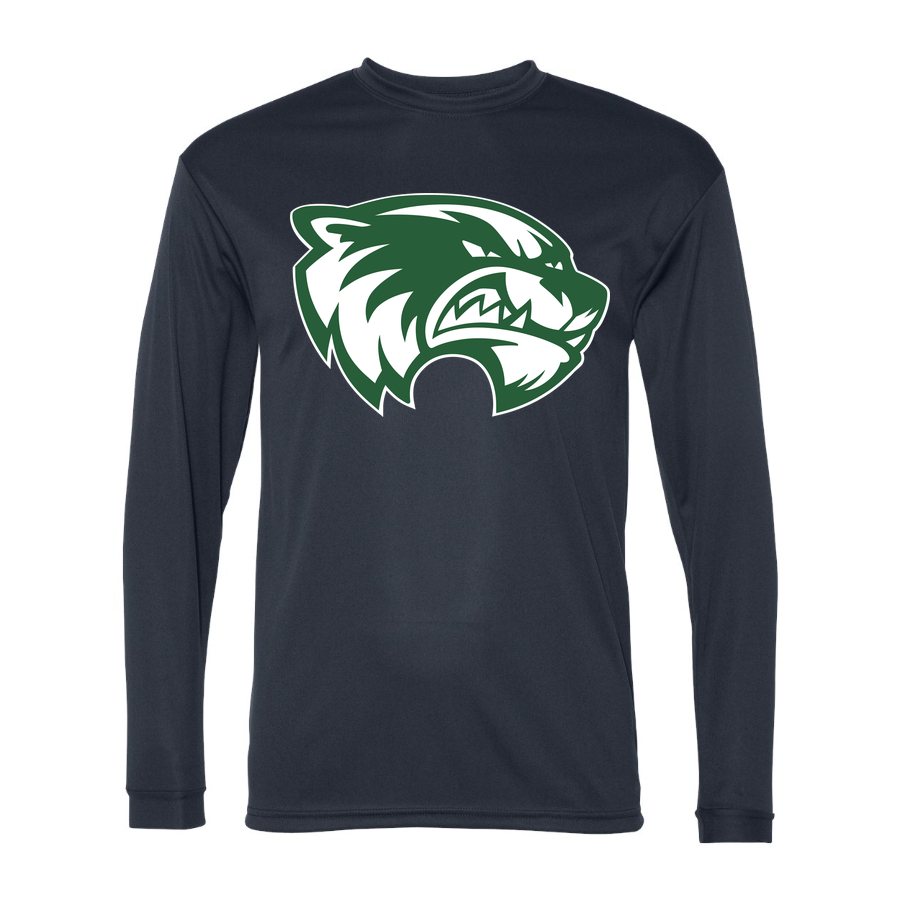 Men's Utah Valley Wolverines Polyester Long Sleeve T-Shirt - Navy