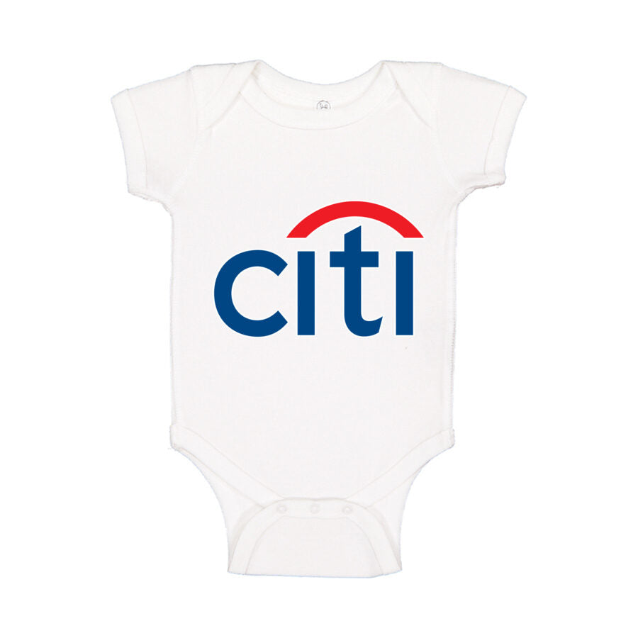 Citi Bank Baby Romper Onesie - White