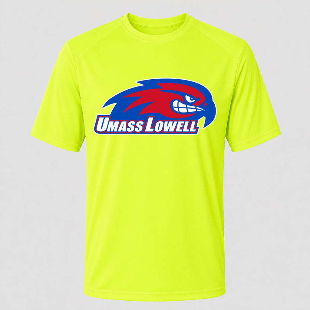 Men's Umass Lowell River Hawks Performance T-Shirt - Safety Green