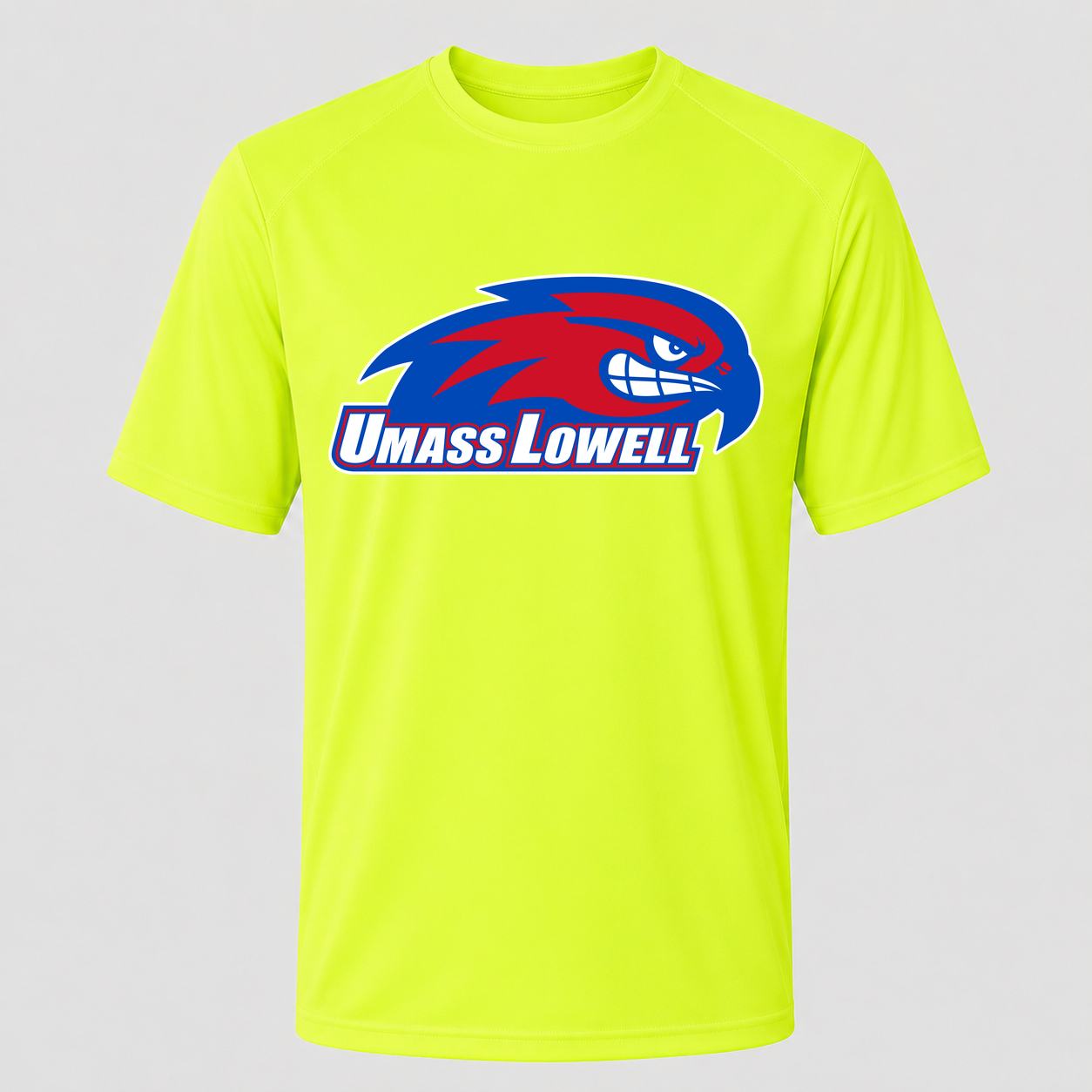 Men's Umass Lowell River Hawks Performance T-Shirt - Safety Green