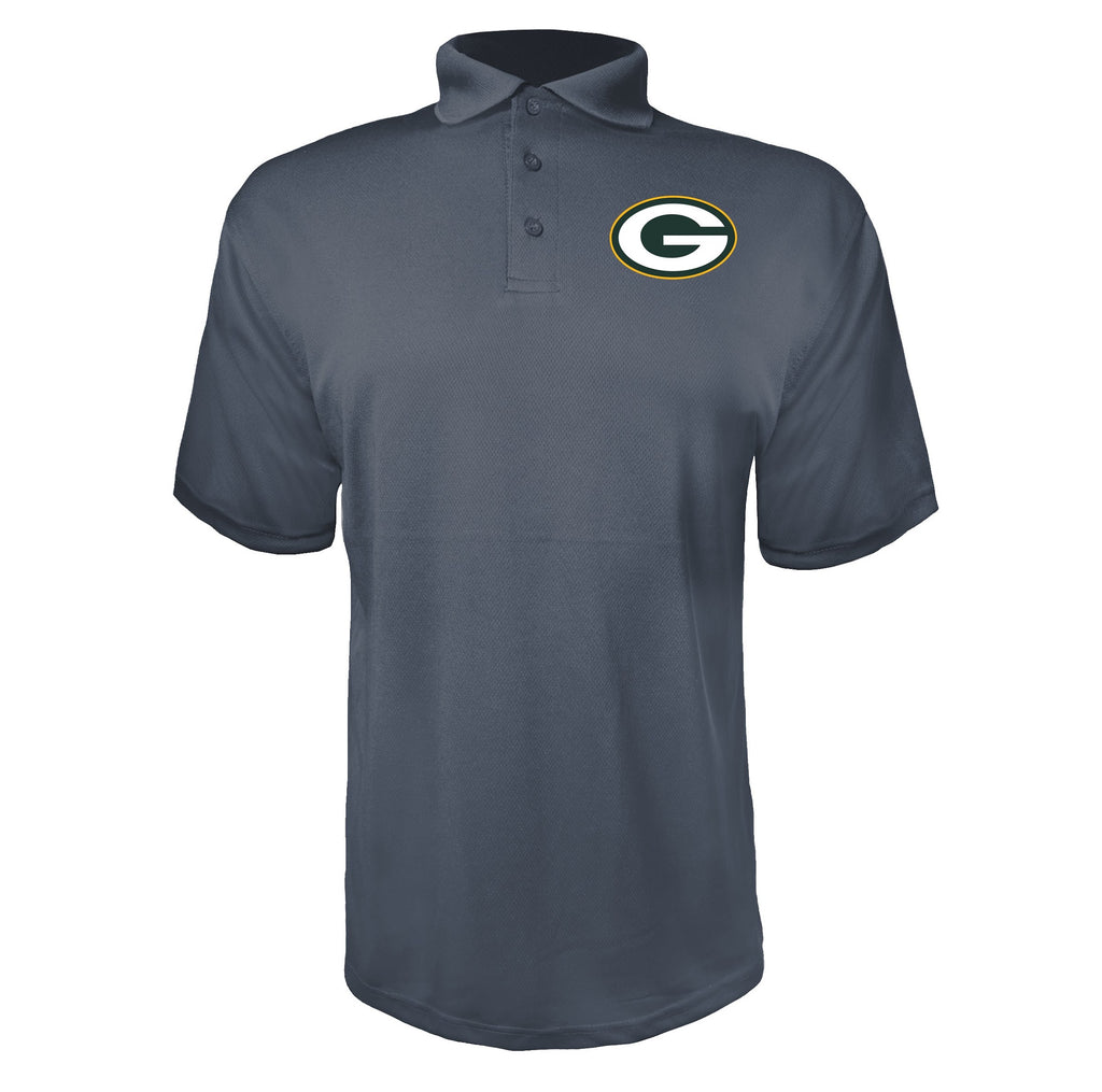Green Bay Packers Charcoal polyester polo