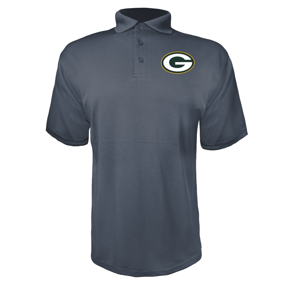 Green Bay Packers Charcoal polyester polo