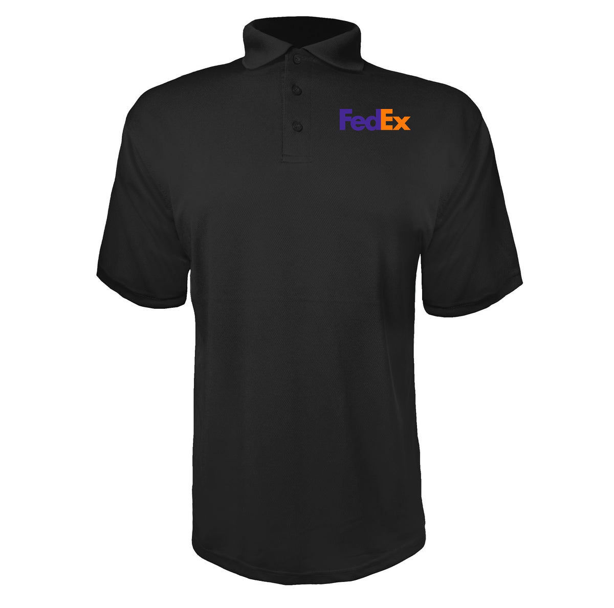 FedEx men's polyester polo in Black