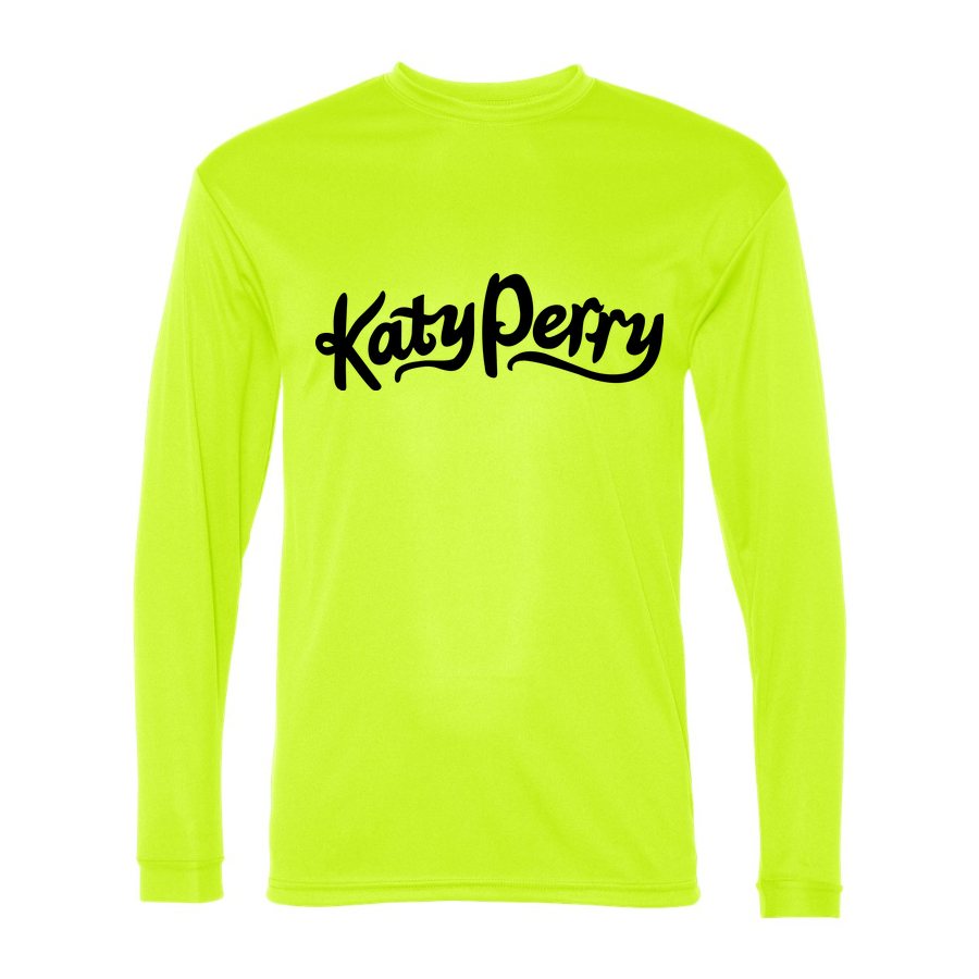 Men's Katy Perry Polyester Long Sleeve T-Shirt - Safety Yellow