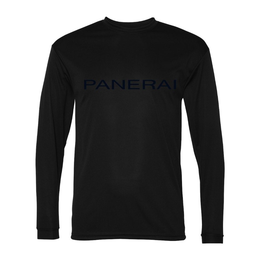 Men's Panerai Polyester Long Sleeve T-Shirt - Black