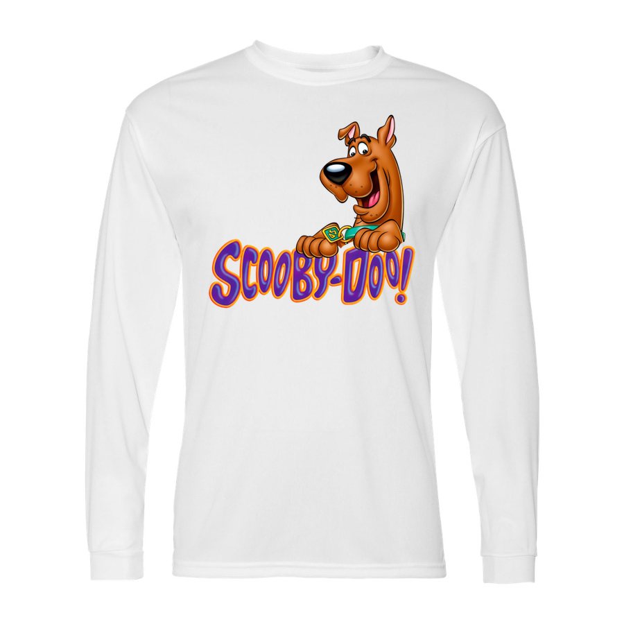 Men's Scooby Doo Polyester Long Sleeve T-Shirt - White