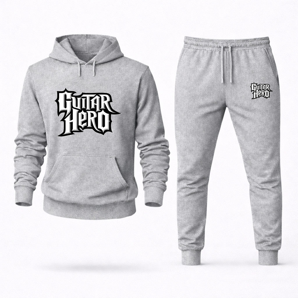 Guitar Hero Hoodie and Joggers Set - Grey