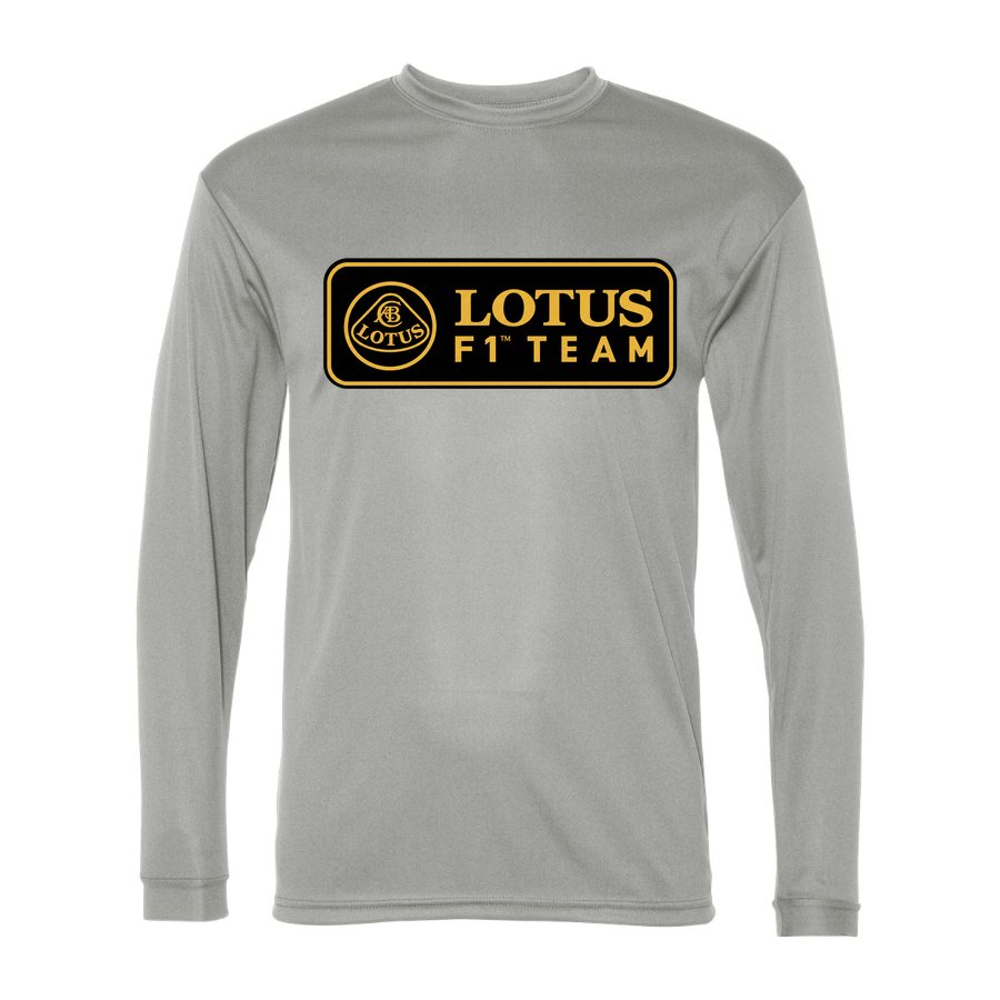 Men's Lotus F1 Team Polyester Long Sleeve T-Shirt - Silver