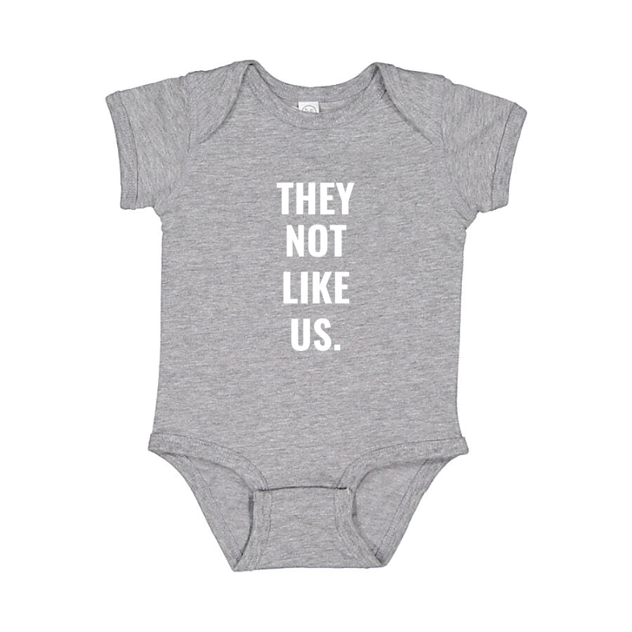 They Not Like Us Baby Romper Onesie - Gray