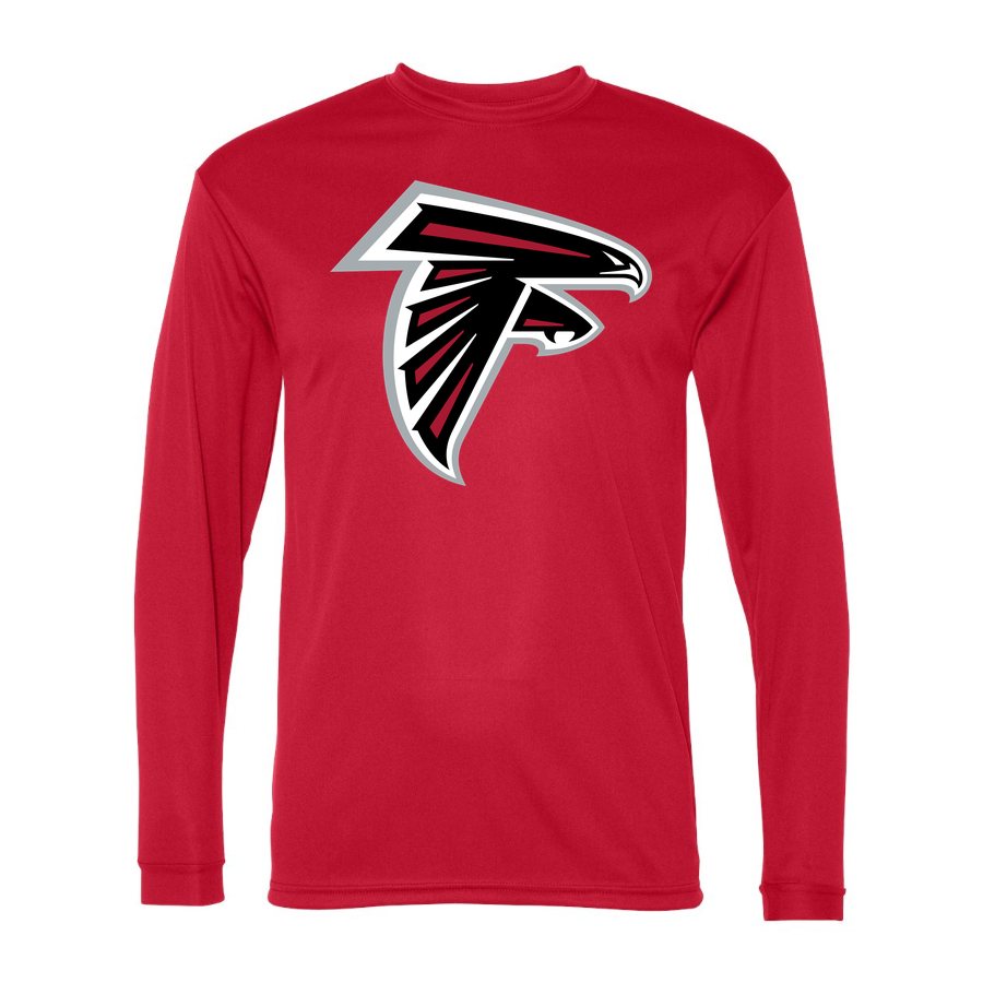 Men's Atlanta Falcons Polyester Long Sleeve T-Shirt - Red