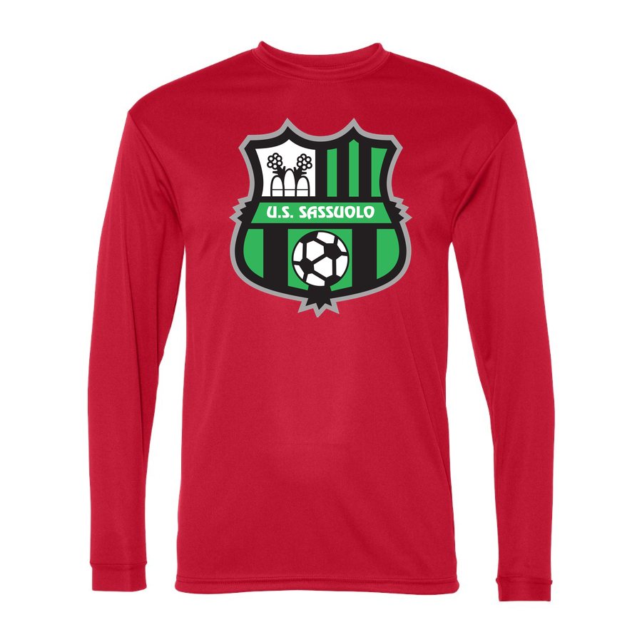 Men's U.S. Sassuolo Polyester Long Sleeve T-Shirt - Red