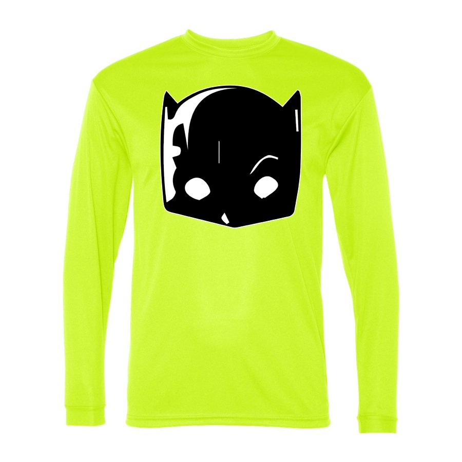 Men's Dodge Hellcat Polyester Long Sleeve T-Shirt - Safety Yellow