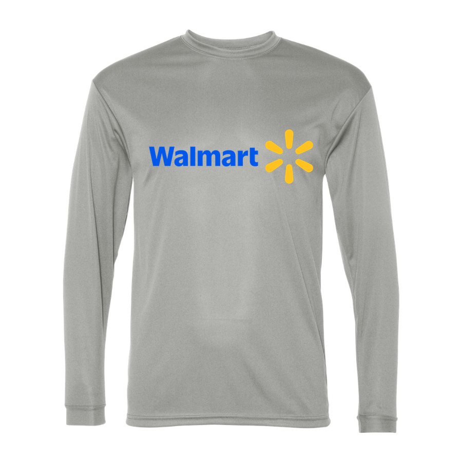 Men's Walmart Polyester Long Sleeve T-Shirt - Silver