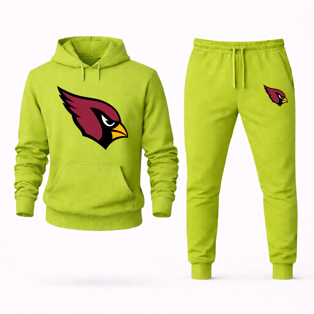 Arizona Cardinals Hoodie and Joggers Set - Lime Green