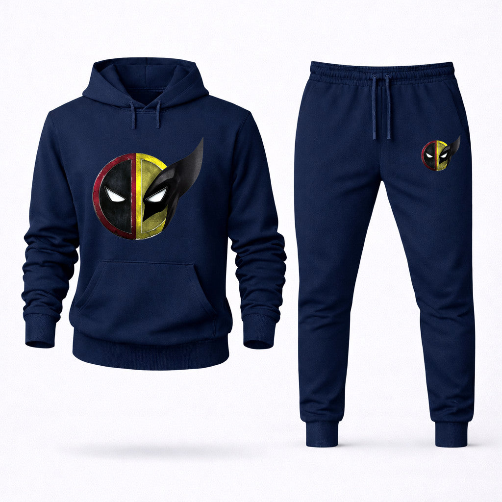 Deadpool & Wolverine Hoodie and Joggers Set - Navy
