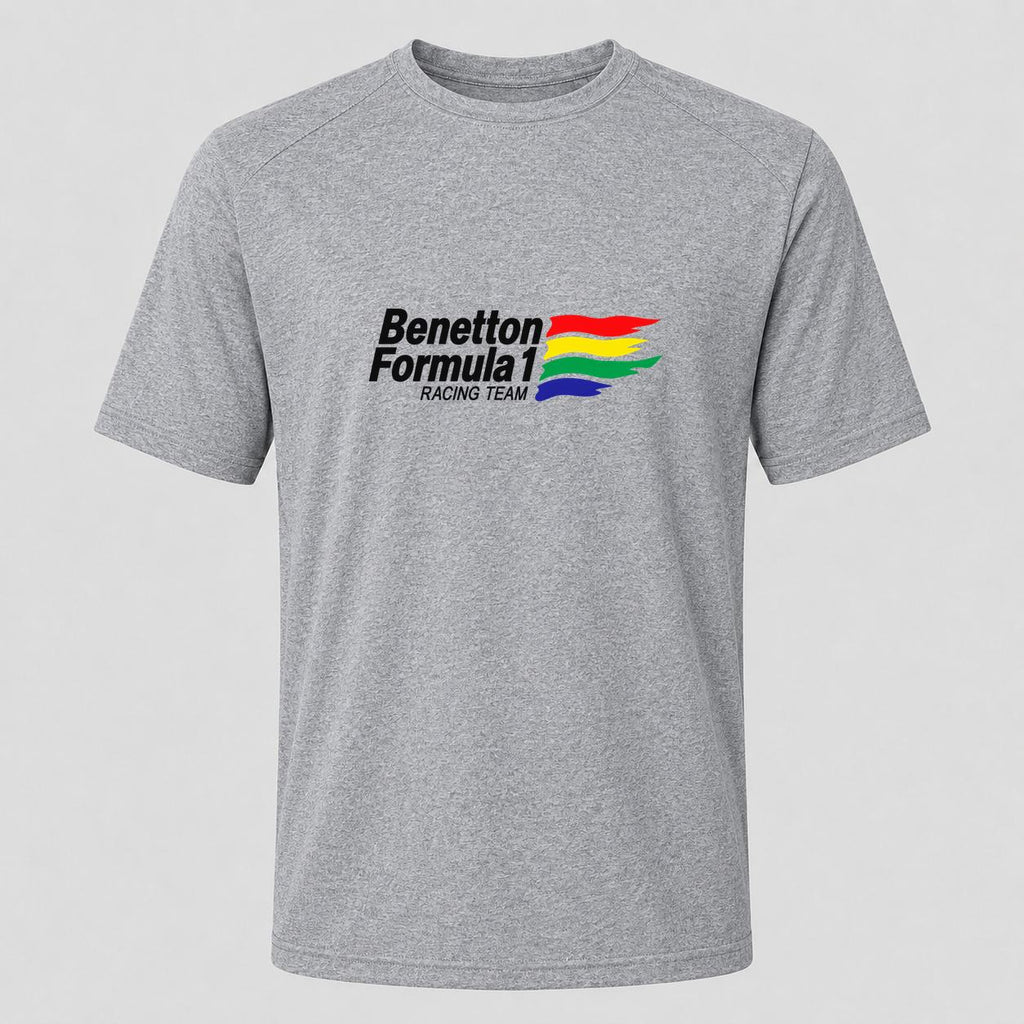 Men's Benetton Formula 1 Racing Team Performance T-Shirt - Gray