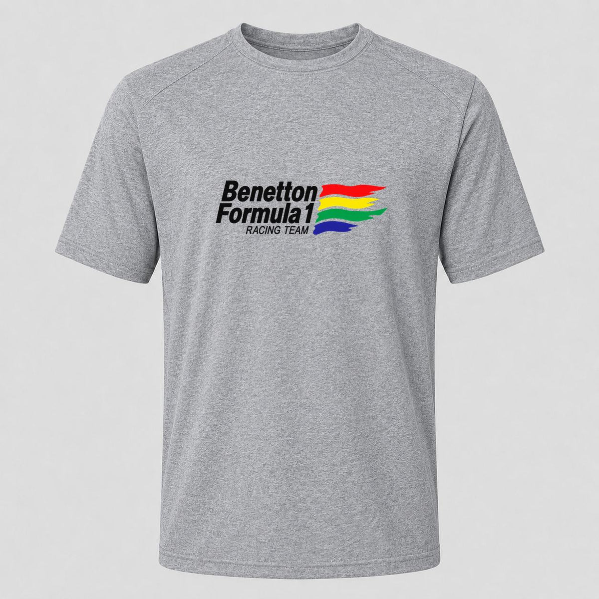 Men's Benetton Formula 1 Racing Team Performance T-Shirt - Gray